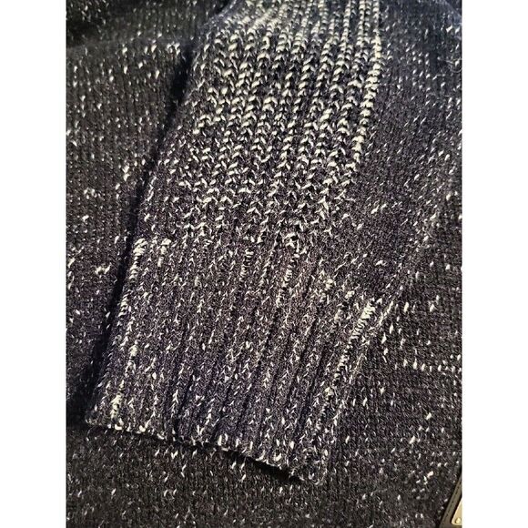 Xray jeans Black Marbled 1/4 Zip Mock Neck Sweater Size S Small Knit - Picture 7 of 11